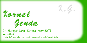 kornel genda business card